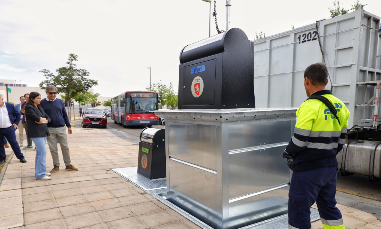 Recogida neumática nuevos contenedores Valdespartera Zaragoza