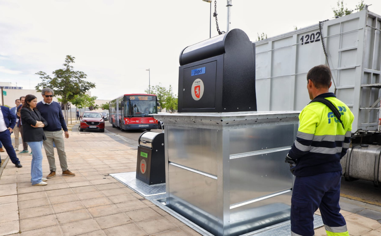 Recogida neumática nuevos contenedores Valdespartera Zaragoza